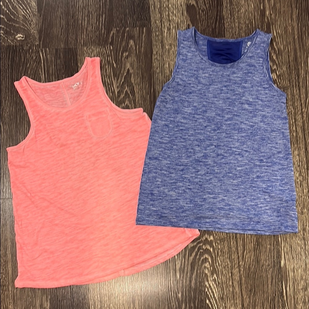 Girls size Large tank tops 1 pink and one purple